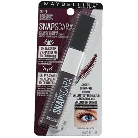 💖3/$15💖 Maybelline Snapscara Mascara Washable Volume 320 Black Cherry - Picture 1 of 9